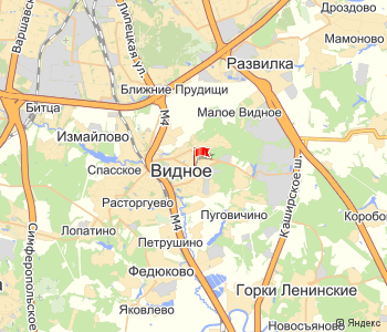 Карта города Видное